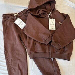 Zara Kids Brown Jogger Set